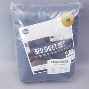 Utopia Twin 3pc Sheet Set 100% Polyester Microfiber Gray New Unopened